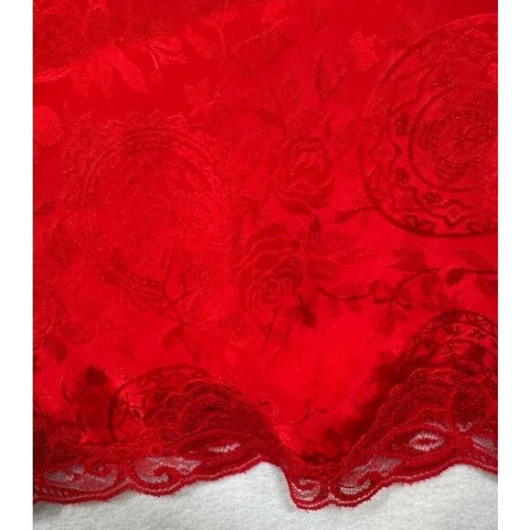 Victoria's Secret Chemise Slip Dress Red Lace Gold Label Women's L Vintage Y2K - Picture 5 of 7